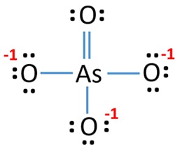 arsenate ion AsO4 3- lewis structure